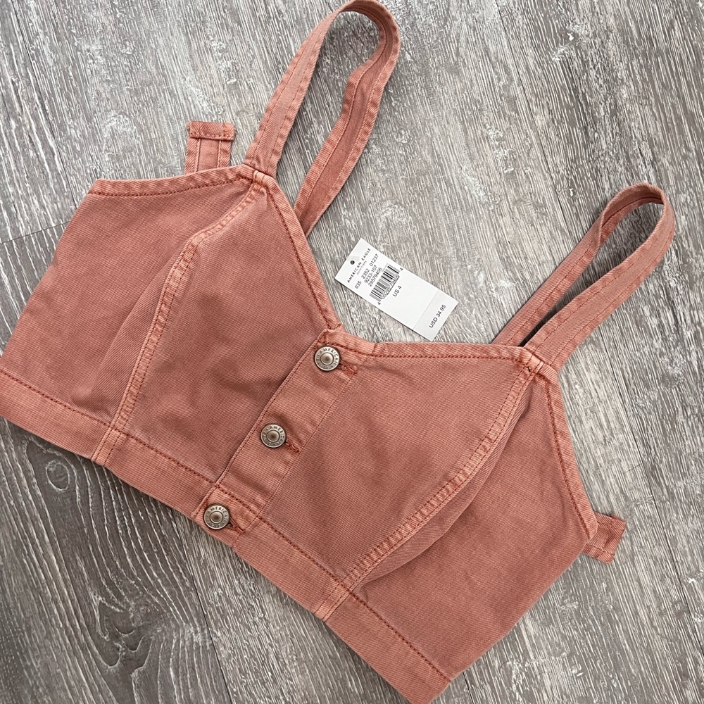 NEW WITH TAGS - American Eagle Blush Denim Bustier